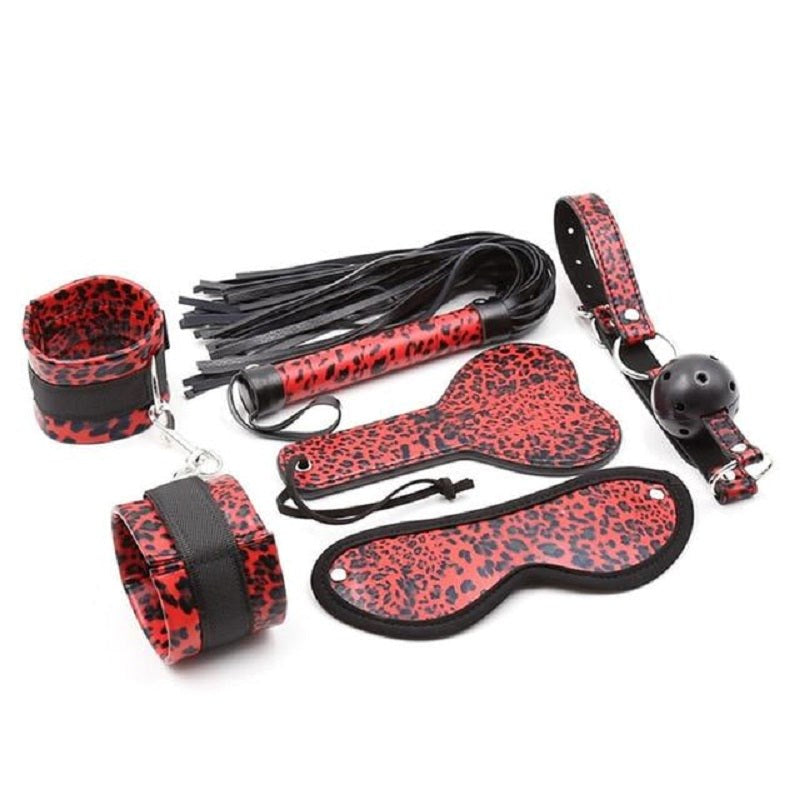 Red Leopard Bondage Kit Sex Kits