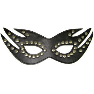 Risque Boutique Feline Mask with Studs Heavy - Fancy Dress Ups