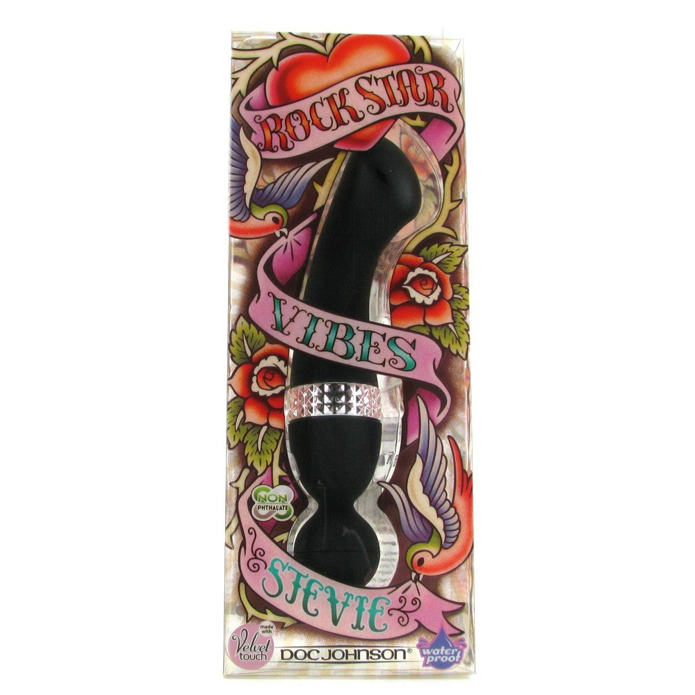 Rock Star G-Spot Vibrator Stevie Black Waterproof Vibrators