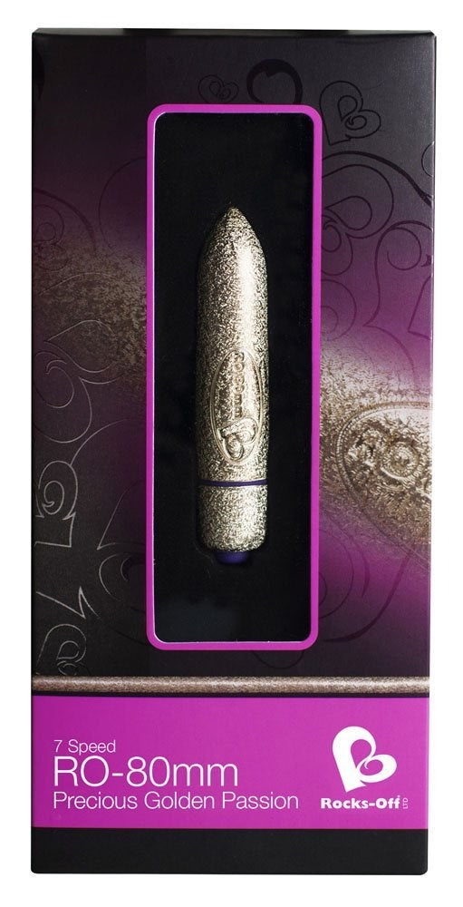 Precious Golden Passion 7 Speed Bullet Vibrator 80mm Waterproof Vibrators