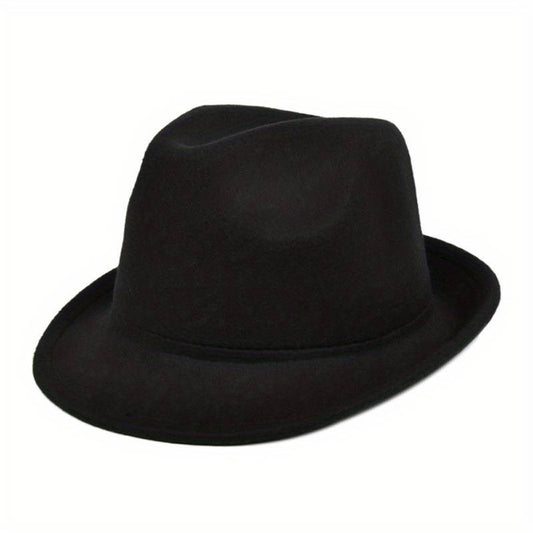 Rolled Brim Canvas Fedora - Fancy Dress Ups