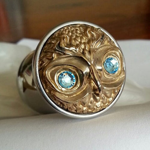 Rosebuds Owl Bronze Medium Plug - Steel Sex Toys