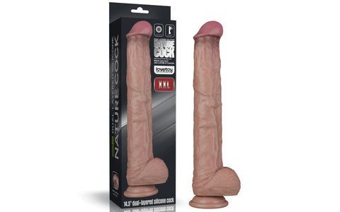 Lovetoy Dual Layered Bendable Realistic Silicone Cock XXL - Realistic Dildos