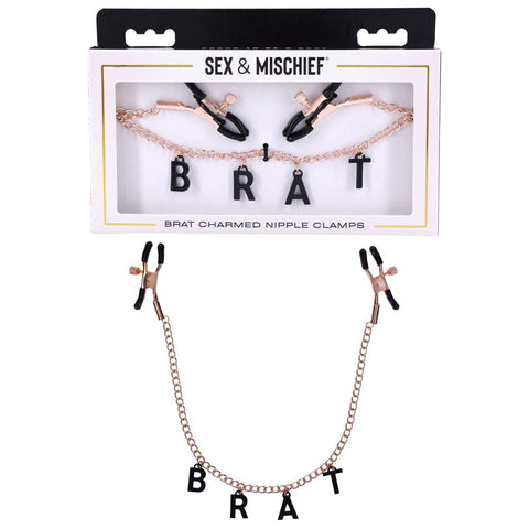 S&M Brat Charmed Nipple Clamps - Nipple and Clit Clamps