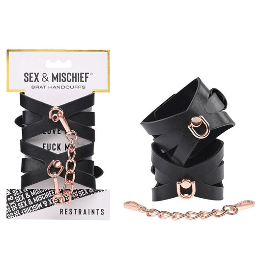 Captivating Restraint - Sex & Mischief Brat Handcuffs - Cuffs and Restraints