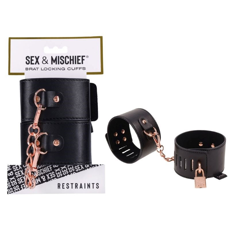 S&M Brat Locking Cuffs Cuffs and Restraints