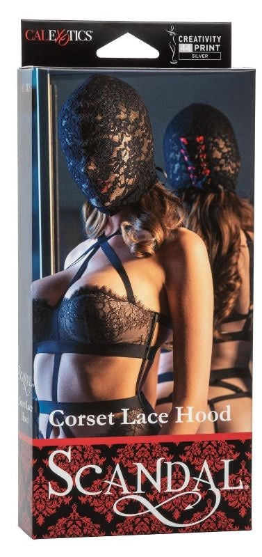 Scandal Corset Lace Hood - Bondage Hoods