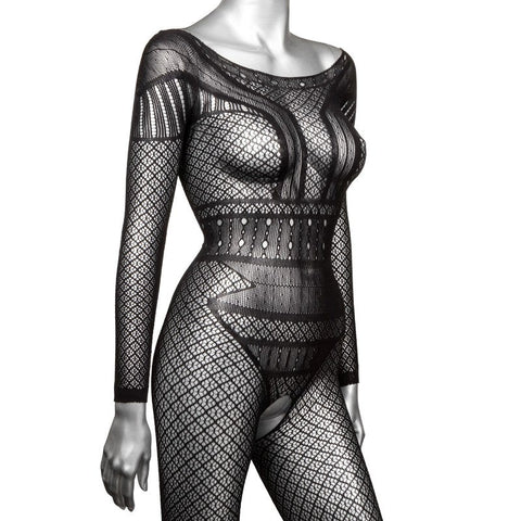 Scandal Plus Size Full Length Lace Body Suit - Hosiery