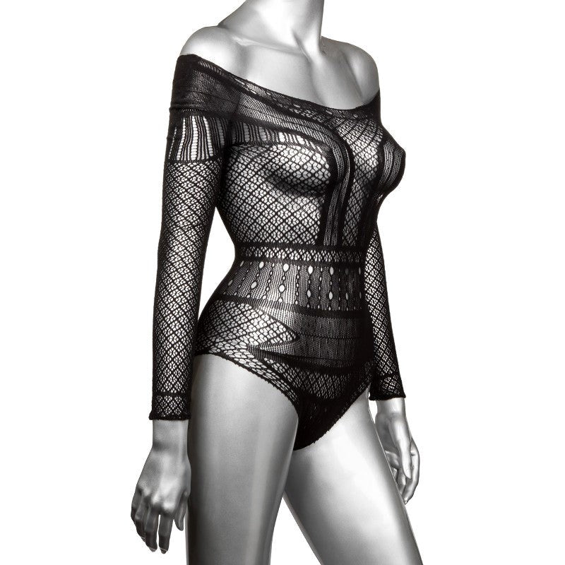 Scandal Plus Size Off the Shoulder Body Suit Hosiery