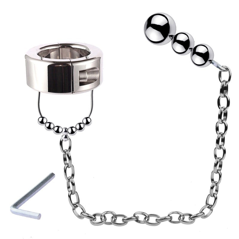 Scrotum Testicle Restraint Chain Ball and Cock Toys