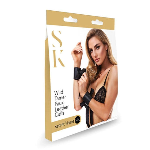 Secret Kisses Wild Tamer Faux Leather Cuffs - Cuffs and Restraints