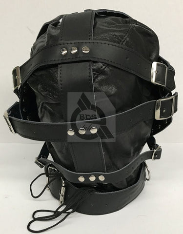 BDStyle Leather Studded Sensory Deprivation Experience - Bondage Hoods