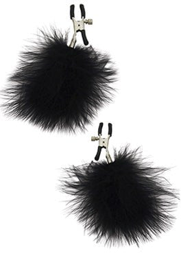 Sensual Feather-Kissed Nipple Clamps - Indulge in Erotic Ecstasy - Nipple and Clit Clamps