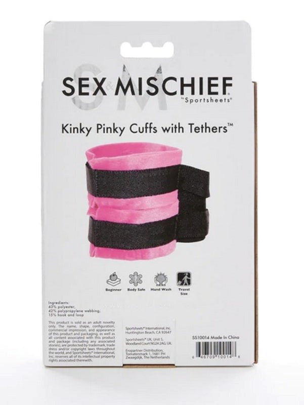 Sex and Mischief Kinky Pinky Cuffs with Tethers Cuffs and Restraints