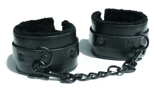 Sex and Mischief Shadow Fur Handcuffs - Cuffs and Restraints