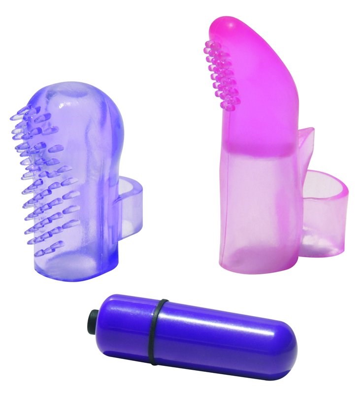 Sex in the Shower Finger Massager Kit Finger and Tongue Vibrators