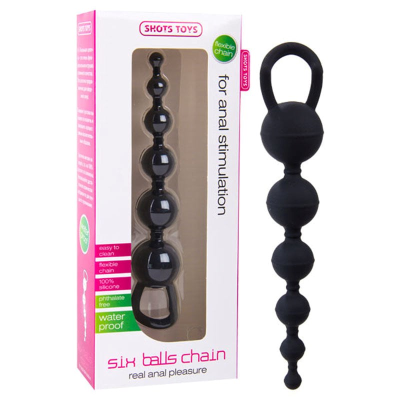 Shots Toys Six Balls Chain Anal Beads and Balls