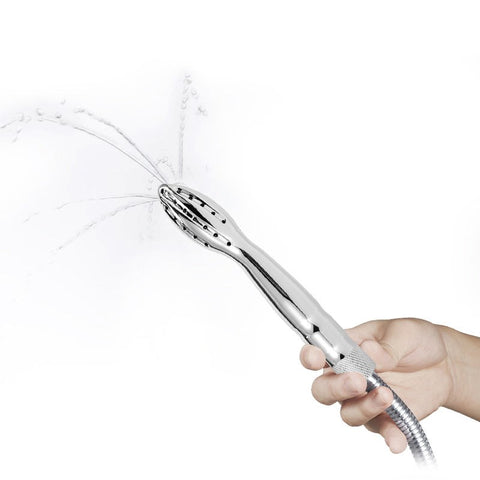 Shower Head Anal Enema - Steel Sex Toys