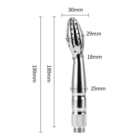 Shower Head Anal Enema - Steel Sex Toys