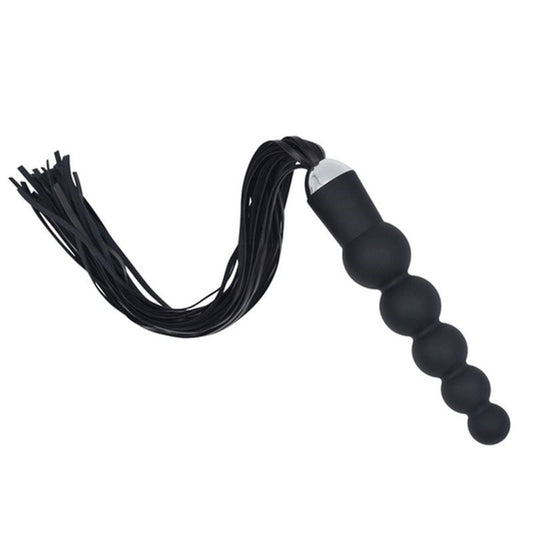 Silicone 5 Anal Beads With Whip - Whips And Crops