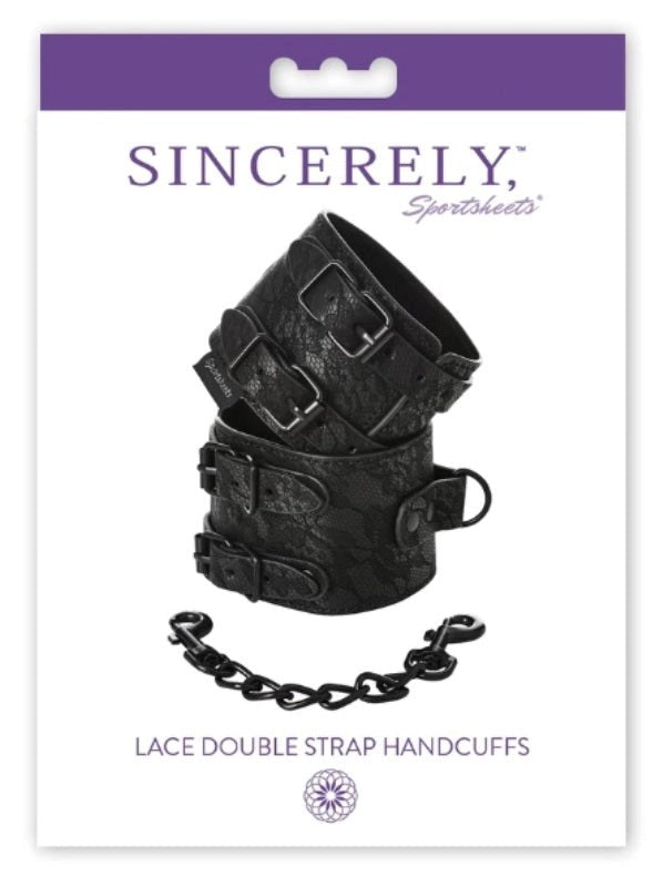 Sincerely Lace Double Strap Handcuffs Collars And Cuffs