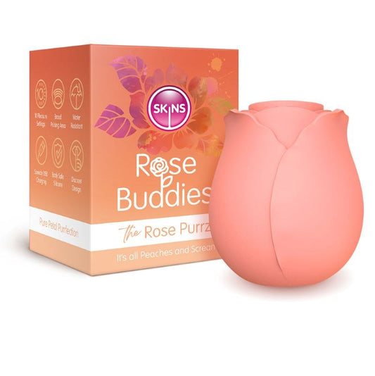 Skins Rose Buddies - Soft Silicone Pleasure Pals - Finger and Tongue Vibrators