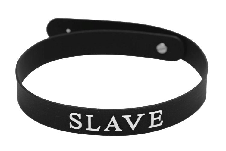 Slave Silicone Collar Black Collars and Leads