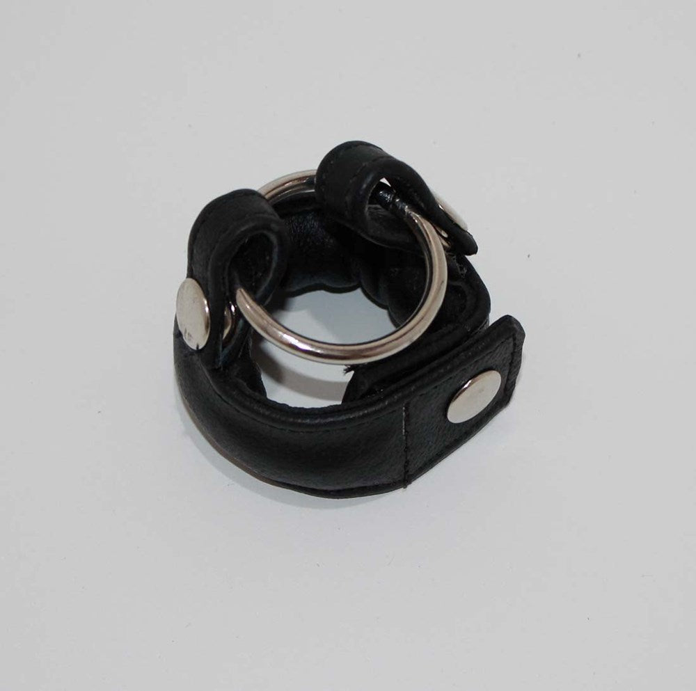 Slick Weighted Cock Ring in Leather Ball and Cock Toys