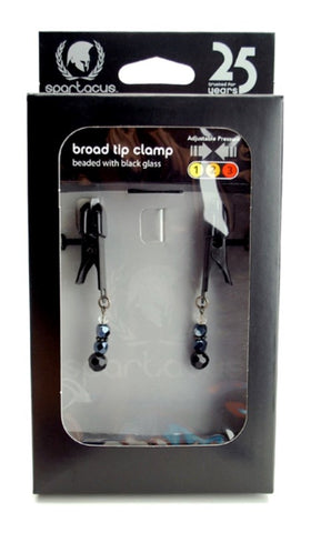 Spartacus Luxurious Glass Bead Nipple Clamps - Adjustable Sensual Delight - Nipple and Clit Clamps