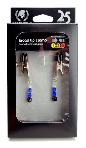 Spartacus Luxurious Glass Bead Nipple Clamps - Adjustable Sensual Delight - Nipple and Clit Clamps