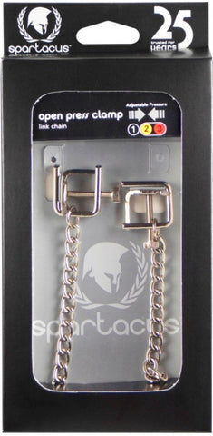 Spartacus Adjustable Press Clamps with Link Chain - Nipple and Clit Clamps