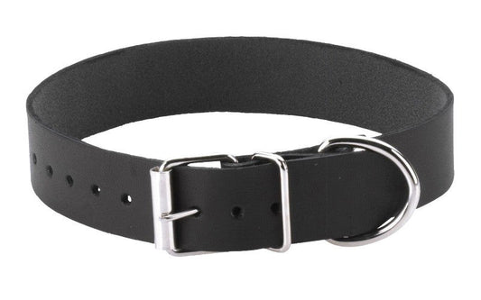 Spartacus Black Leather Collar Single Strap - Collars and Leads