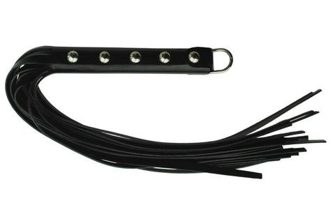 Spartacus Enterprises' Leather-Bound Studded Grip Whip - Whips And Crops