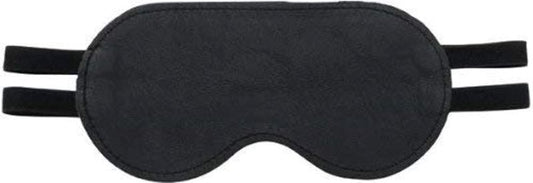 Spartacus Soft Leather Contour Blindfold with Double Straps - Cuffs and Restraints