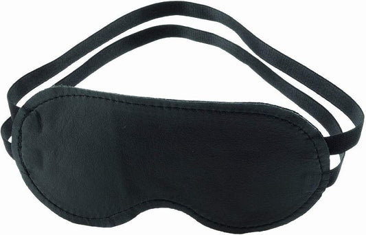 Spartacus Soft Leather Contour Blindfold with Double Straps - Cuffs and Restraints