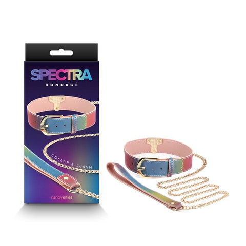 Spectra Bondage Collar & Leash - Stylish Restraint for Sensual Play - Collars and Leads
