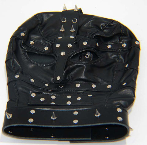 Spiked Bondage Hood PVC - Bondage Hoods