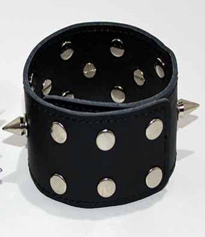 Spiked Leather Ankle Cuffs With Studs - Collars and Leads