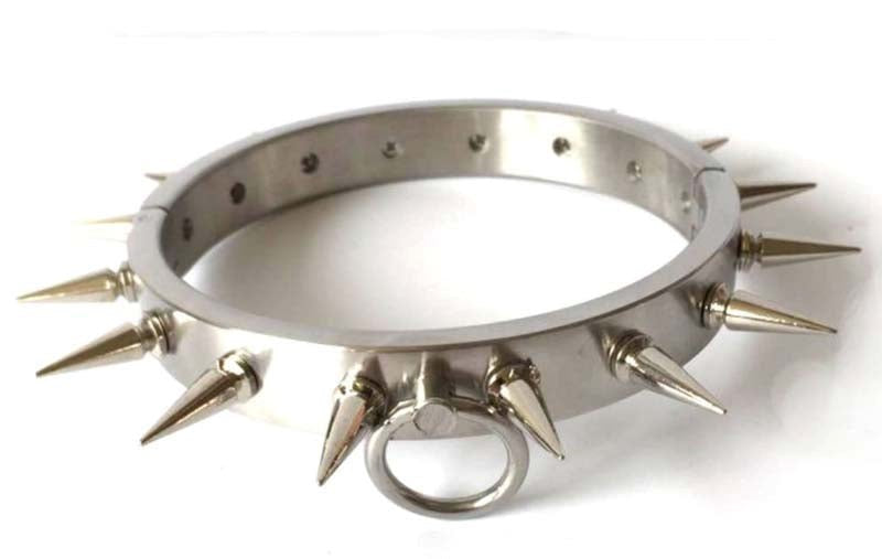 Spiked Metal BDSM Collar Collars and Leads