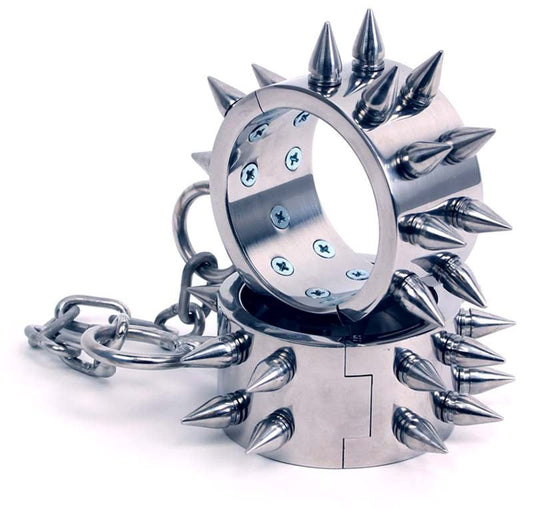 Elevate BDSM Pleasure - Hell's Couture Spiked Metal Restraints - Collars and Leads