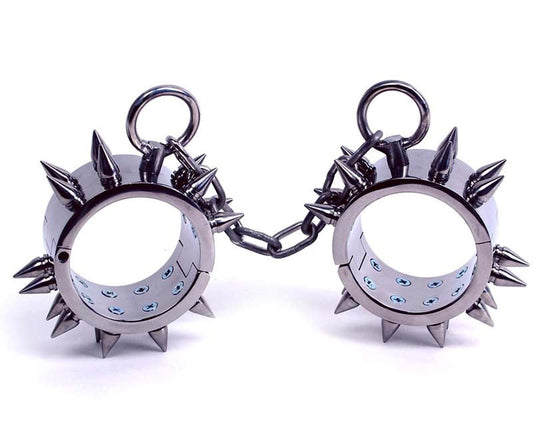 Elevate BDSM Pleasure - Hell's Couture Spiked Metal Restraints - Collars and Leads