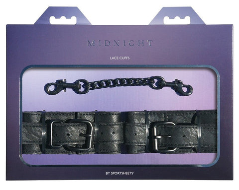 Sportsheets Midnight Lace Cuffs - Cuffs and Restraints