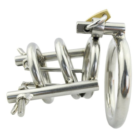 Stainless Steel Penis Stretcher & Male Chastity Device - Ball and Cock Toys