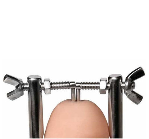 Stainless Steel Penis Stretcher & Male Chastity Device - Ball and Cock Toys
