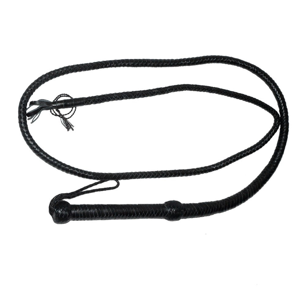 Stockmans Black Leather Whip 250cm Whips And Crops