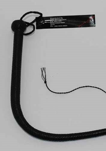 Stockmans Black Leather Whip 60cm Whips And Crops