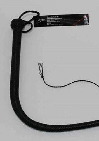 Stockmans Black Leather Whip 60cm - Whips And Crops