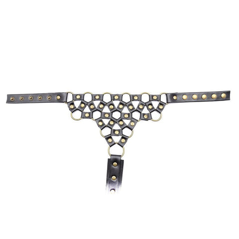 Studded G-String Bondage Thong - Her Fetish