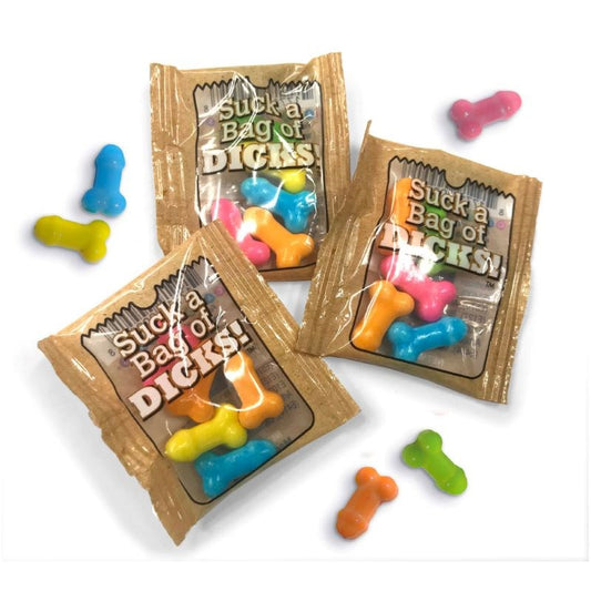 Fruity Rebellion and Adult Humor - Little Genie's Suck A Bag Of Dicks Lollies - Party Gifts and Novelties