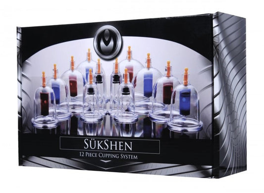 Sukshen 12 Piece Cupping System - Nipple and Clit Clamps